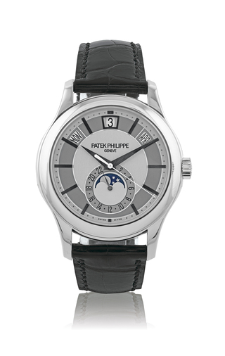 Patek-Philippe 18k White Gold Annual Calendar Wristwatch Auction at AstaGuru