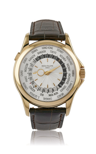Patek Philippe 18K Gold World Time Wristwatch Auction at AstaGuru
